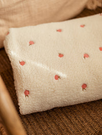 Teddy / Embroidered flowers - Peaches