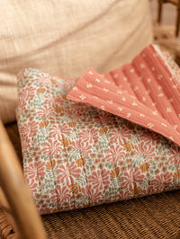 Quilted muslin / Marsala Floral