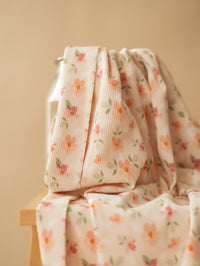 Ribbed Jersey / Pastel pink Watercolour flowers