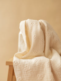 Natural Muslin /  Embroidered Bouquets