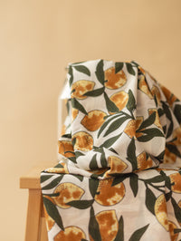 Cotton / Olive + Off White lemons