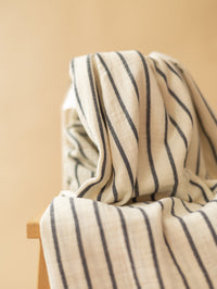 Double layer muslin / Stripes - Navy