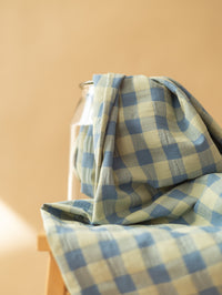 Cotton Seersucker / Deep Blue + Sage - Big