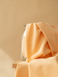 Cotton Seersucker / Vanilla + Peach - Tiny