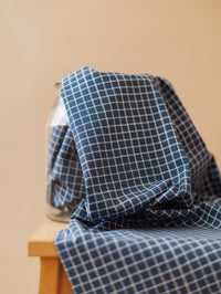 Cotton Poplin / Navy Checkers