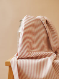 Cotton Viscose / Vintage rose Stripes
