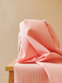 Cotton Viscose / Coral Stripes