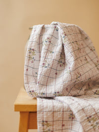 Crinkle Cotton  / Cottage Bloom - Blue
