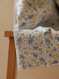 Bombaž / Terracotta + Tiny Blue Flowers