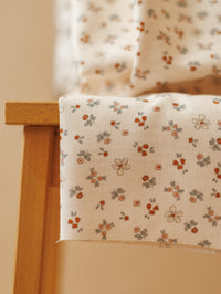 Babycord / Tiny Blooms - Camel + Blue