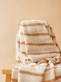 Stripes knit / Beige + natural