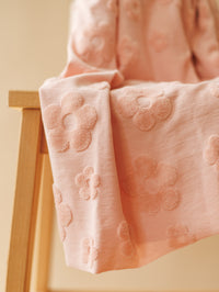 Cotton jersey / Terry Flowers - Blush