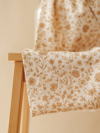 Ribbed Jersey / Vintage Beige Flowers