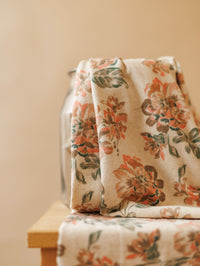 Linen Jersey / Floral Peach