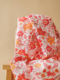 Cotton / Pink + Peach Floral