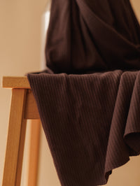 Ribbed modal jersey / Mocha