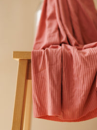 Ribbed modal jersey / Strawberry