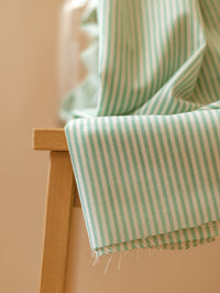 Cotton Viscose / Mint Stripes