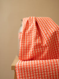 Cotton Seersucker / Bright peach