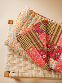 Quilted muslin / Patchwork + tiny flowers