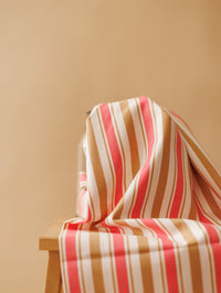 Canvas / Pink & Caramel stripes