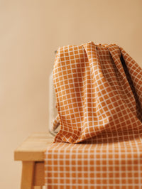 Cotton Poplin / Brown sugar Checkers