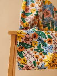 Cotton Poplin / Bold Blue Floral